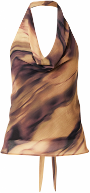 TOPSHOP Top  béžová / čokoládová