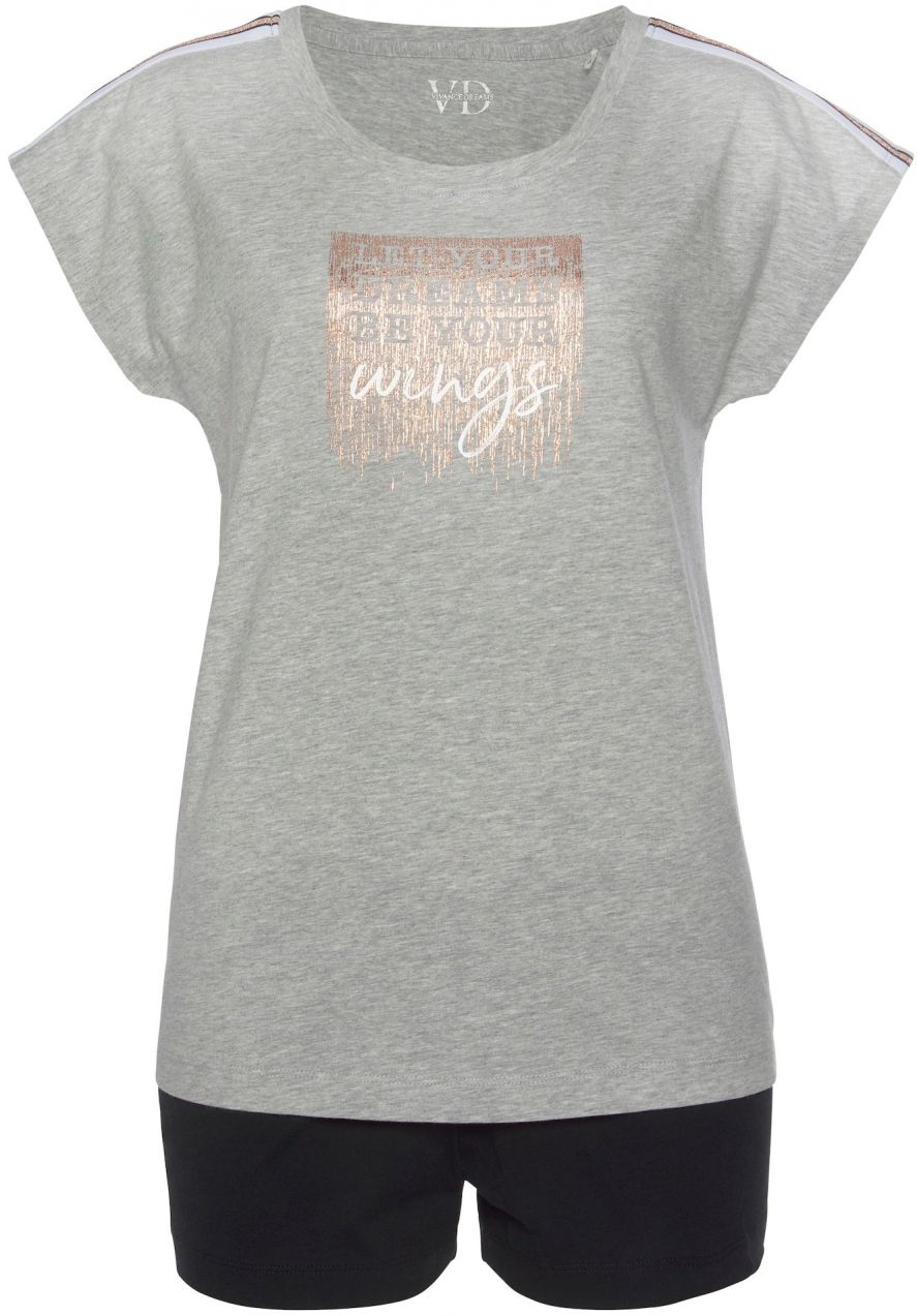 VIVANCE Kraťasy 'Dreams'  námornícka modrá / medená / sivá melírovaná / biela