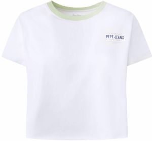 Pepe Jeans Tričko 'ADELINE'  námornícka modrá / svetlozelená / biela