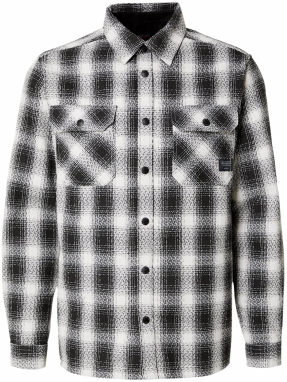 INDICODE JEANS Košeľa 'Leks'  čierna / biela