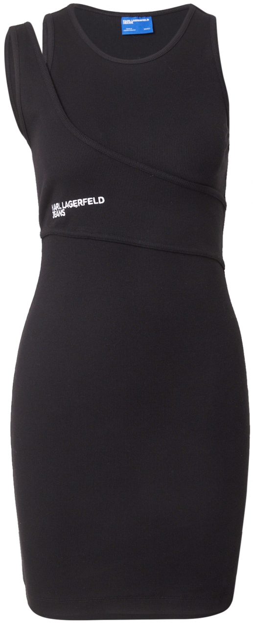 KARL LAGERFELD JEANS Šaty  čierna / biela