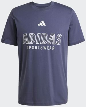 ADIDAS SPORTSWEAR Funkčné tričko 'House of Tiro'  námornícka modrá / šedobiela
