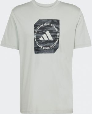 ADIDAS SPORTSWEAR Funkčné tričko  antracitová / kamenná / tmavosivá / biela