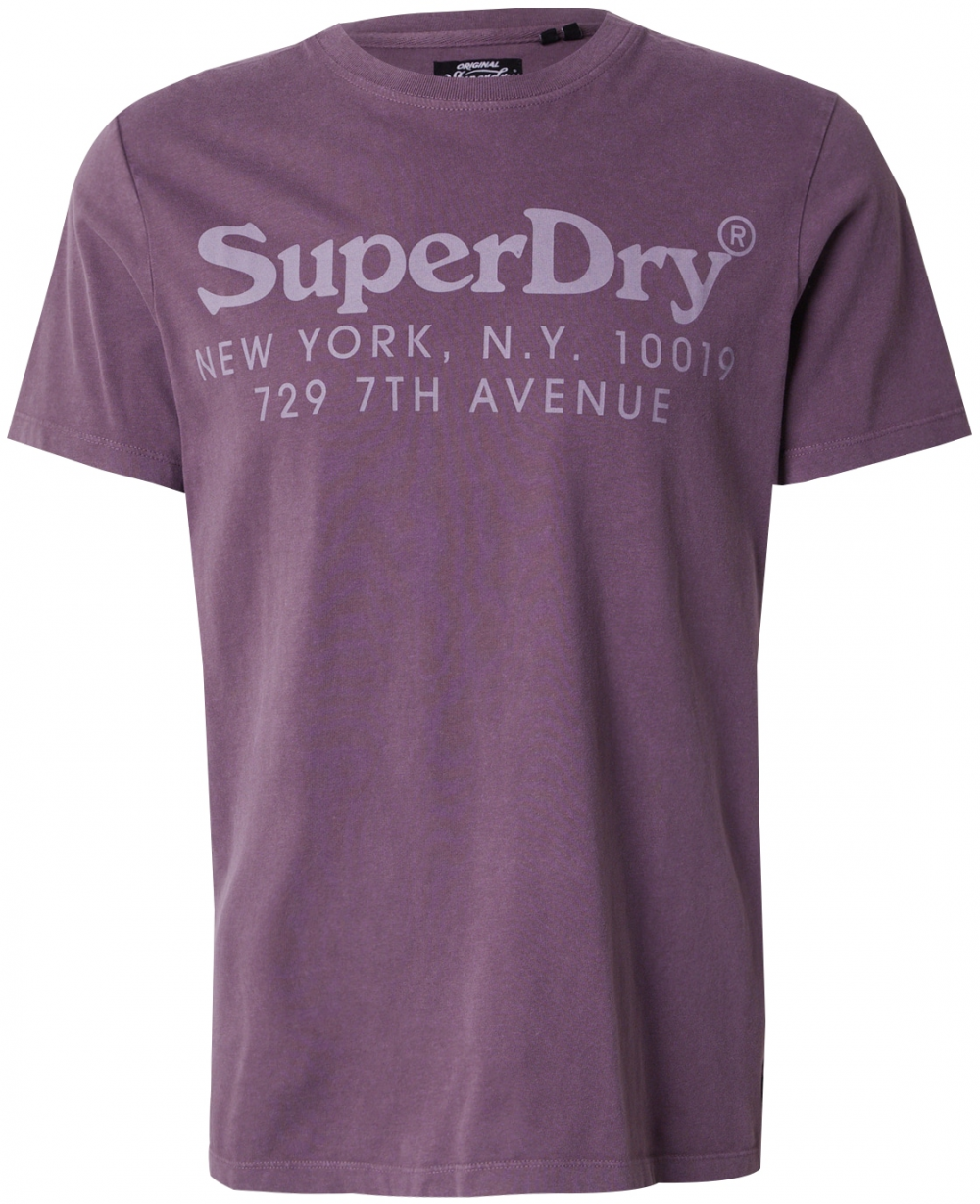 Superdry Tričko 'VENUE'  sivá / černicová