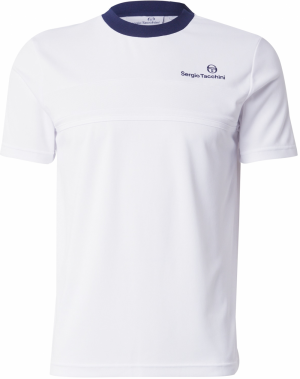 Sergio Tacchini Funkčné tričko 'SPECCHIO'  námornícka modrá / biela