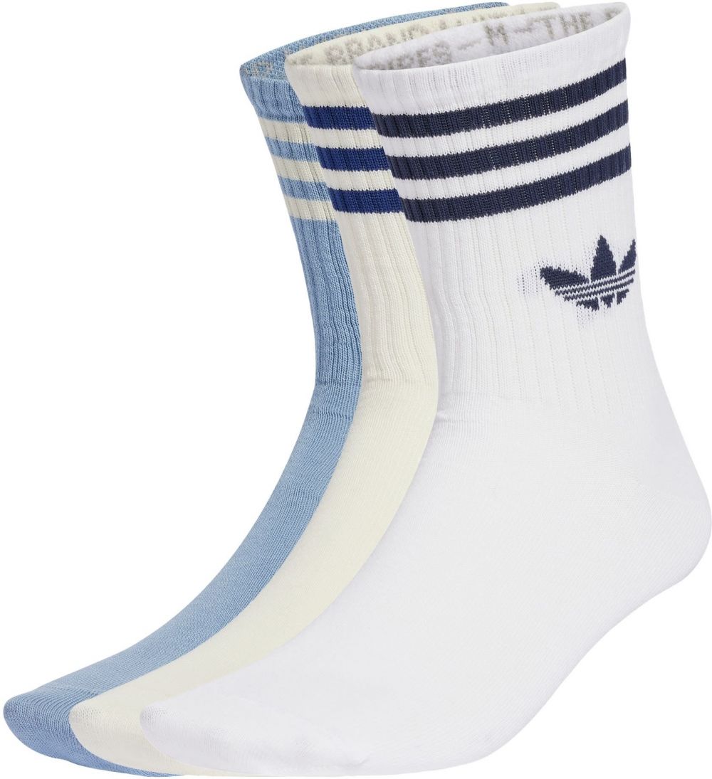 ADIDAS ORIGINALS Ponožky '3-Stripes Crew 3 Pairs'  námornícka modrá / nebesky modrá / biela / biela ako vlna