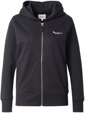 Pepe Jeans Tepláková bunda 'EDNY RO'  čierna / biela