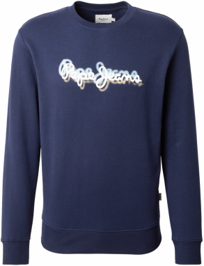 Pepe Jeans Mikina  béžová / námornícka modrá / svetlomodrá / šedobiela