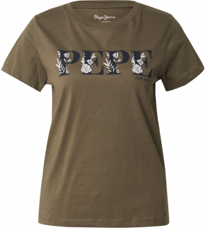 Pepe Jeans Tričko 'BRIA'  námornícka modrá / olivová / biela