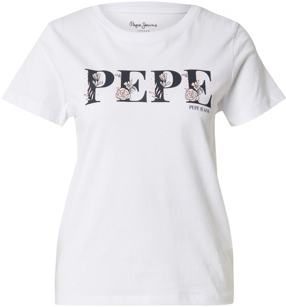 Pepe Jeans Tričko 'BRIA'  námornícka modrá / pastelovo ružová / biela