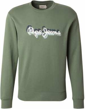 Pepe Jeans Mikina  námornícka modrá / tmavozelená / biela