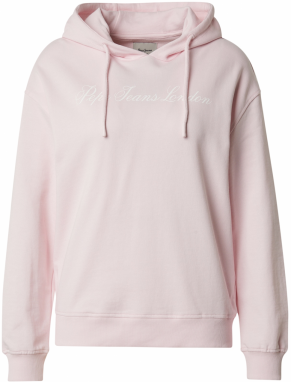 Pepe Jeans Mikina 'ELSY'  pastelovo ružová / biela