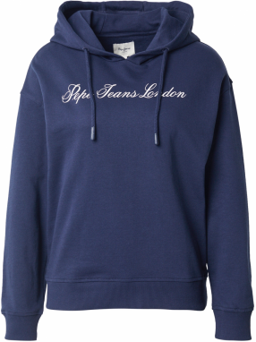 Pepe Jeans Mikina 'ELSY'  námornícka modrá / šedobiela