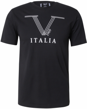 19V69 ITALIA Tričko 'Pierre'  čierna / biela