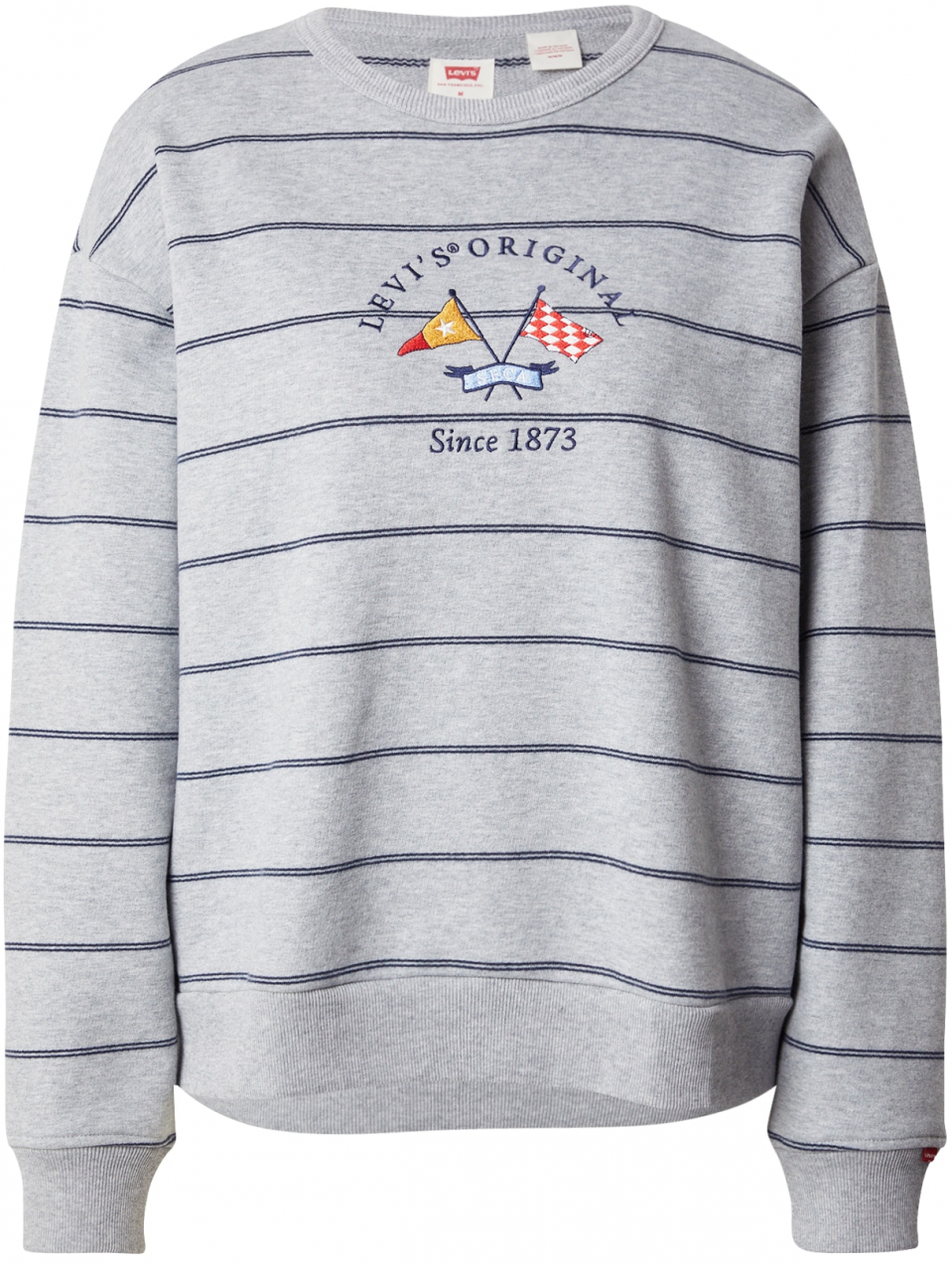 LEVI'S ® Mikina 'Heritage'  modrá / sivá / oranžová / červená
