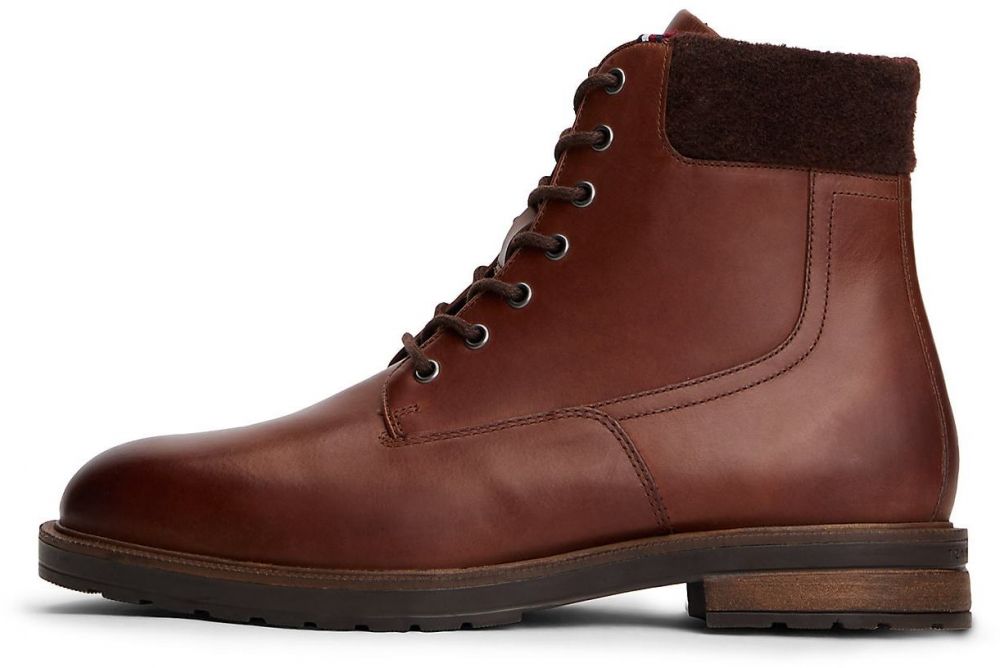 TOMMY HILFIGER Šnurovacie čižmy  hnedá / čokoládová
