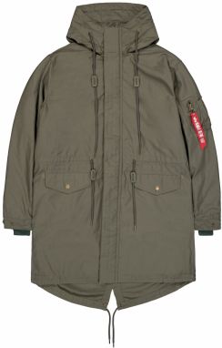 ALPHA INDUSTRIES Prechodná bunda  kaki / červená / biela