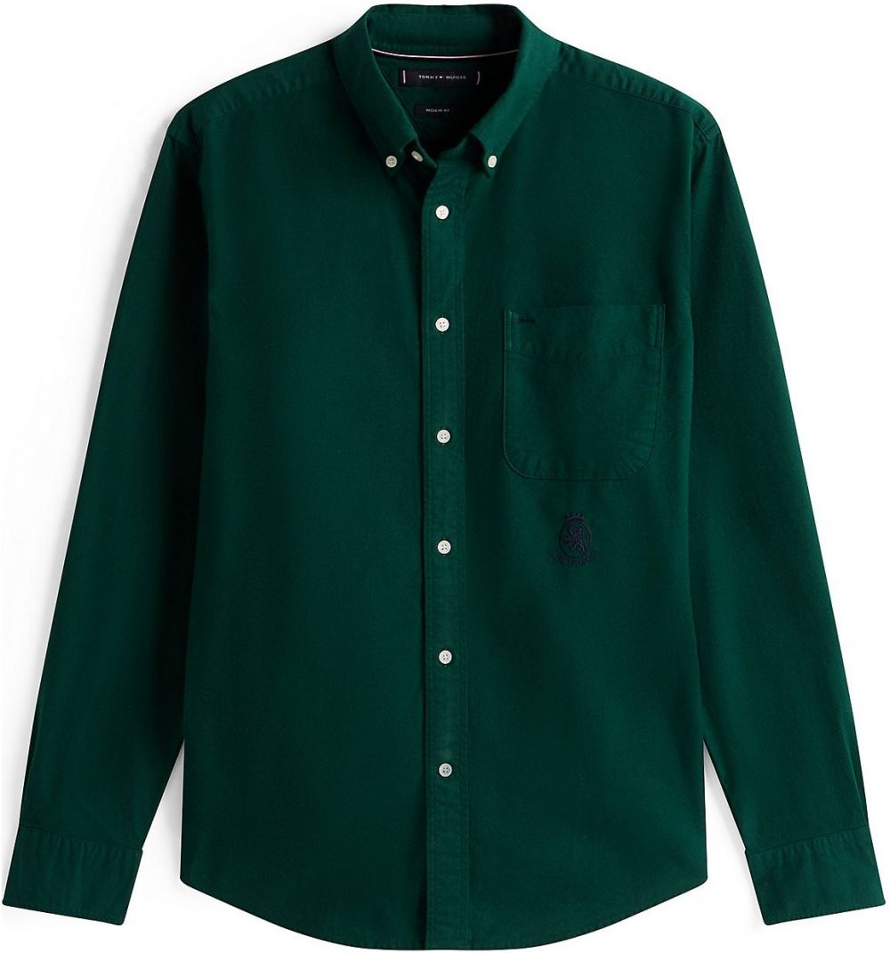 TOMMY HILFIGER Košeľa  tmavozelená