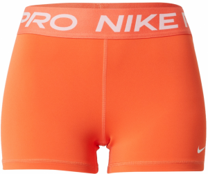 NIKE Športové nohavice 'Pro'  tmavooranžová / biela