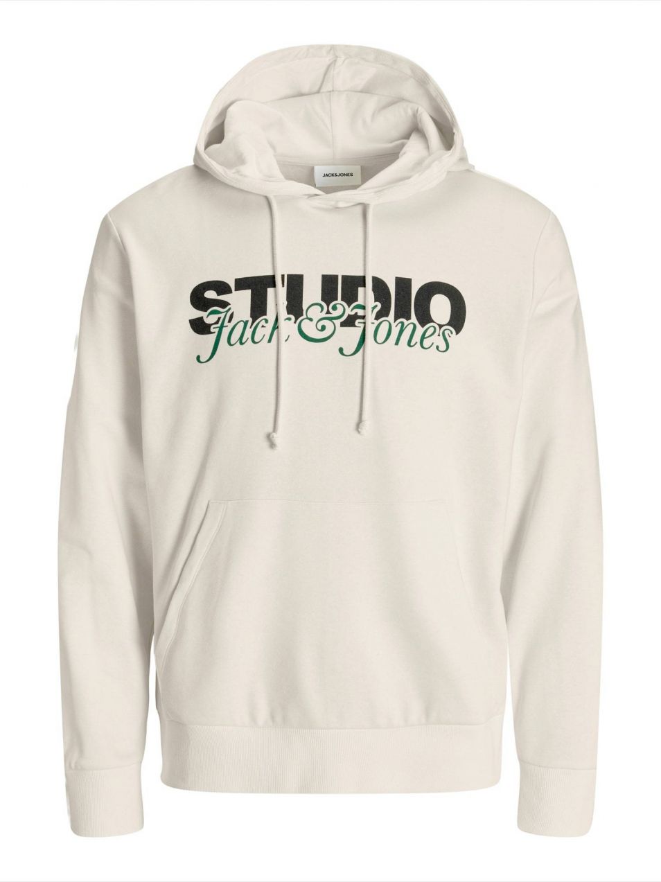 JACK & JONES Mikina 'JJYUKI'  krémová / zelená / čierna