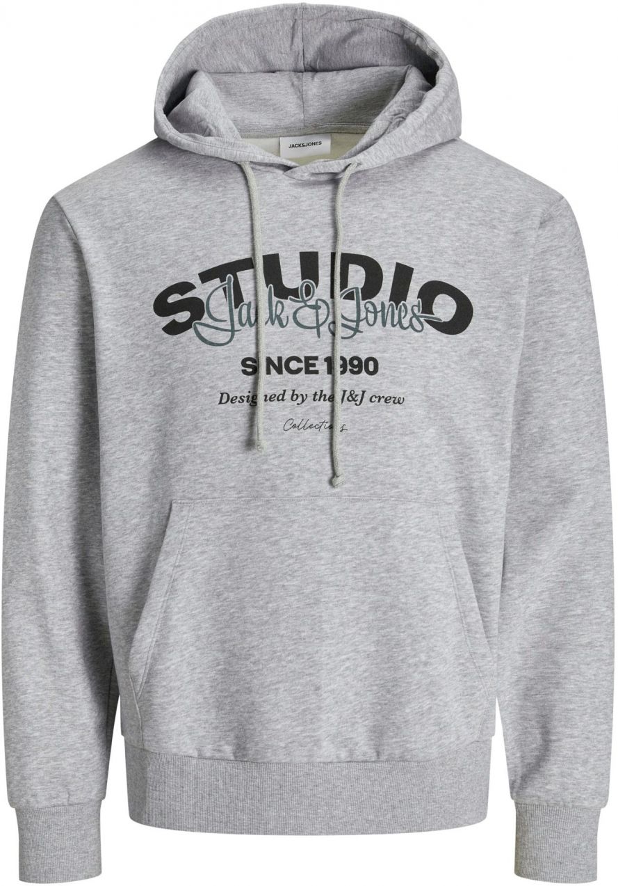 JACK & JONES Mikina 'JJYUKI'  sivá / jedľová / čierna