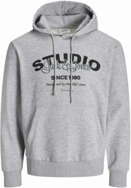 JACK & JONES Mikina 'JJYUKI'  sivá / jedľová / čierna