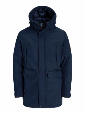 JACK & JONES Prechodná parka 'JJFINN'  tmavomodrá