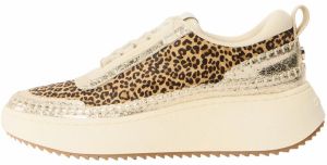STEVE MADDEN Nízke tenisky 'Doubletak'  svetlobéžová / hnedá / zlatá / čierna