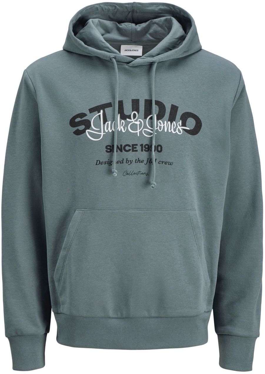 JACK & JONES Mikina 'JJYUKI'  modrosivá / čierna / biela