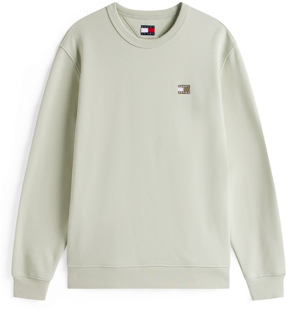 Tommy Jeans Mikina  olivová / svetlozelená / biela