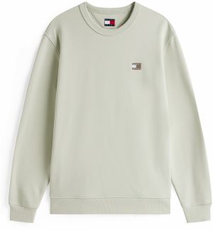 Tommy Jeans Mikina  olivová / svetlozelená / biela