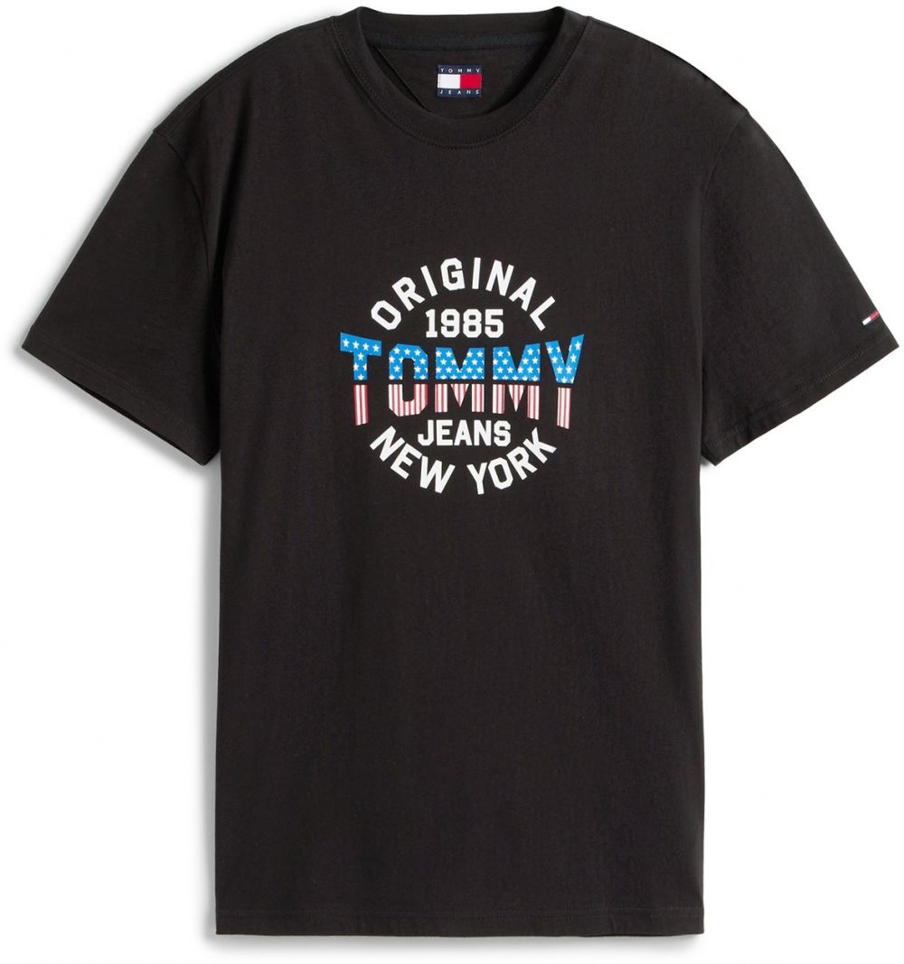 Tommy Jeans Tričko  kráľovská modrá / červená / čierna / biela
