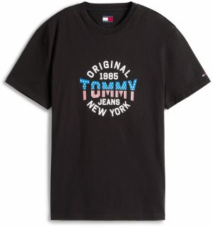 Tommy Jeans Tričko  kráľovská modrá / červená / čierna / biela