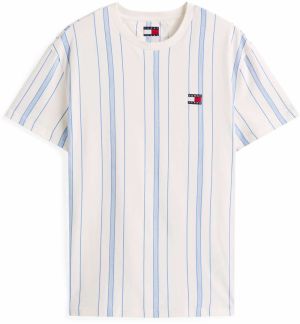 Tommy Jeans Tričko  svetlomodrá / biela