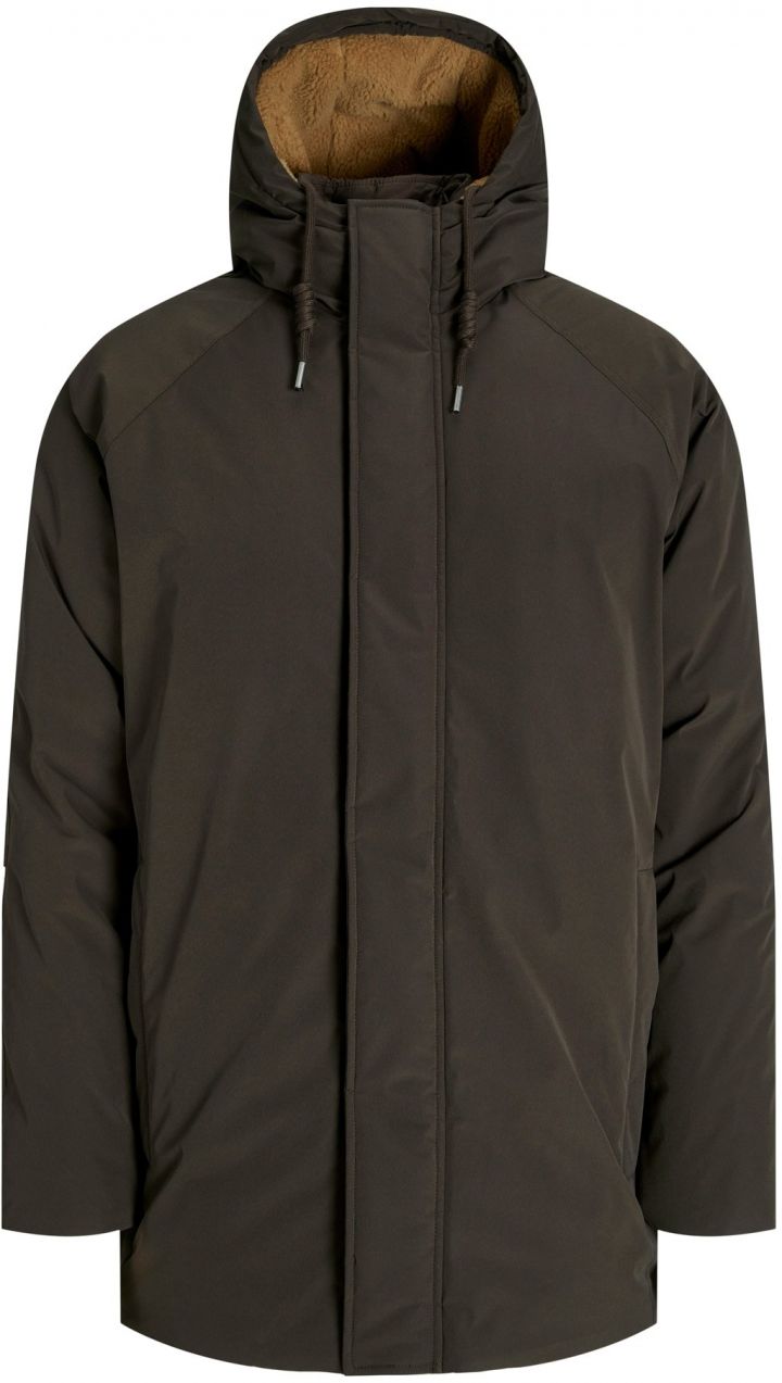 JACK & JONES Zimná parka 'JJEWOOD'  tmavohnedá
