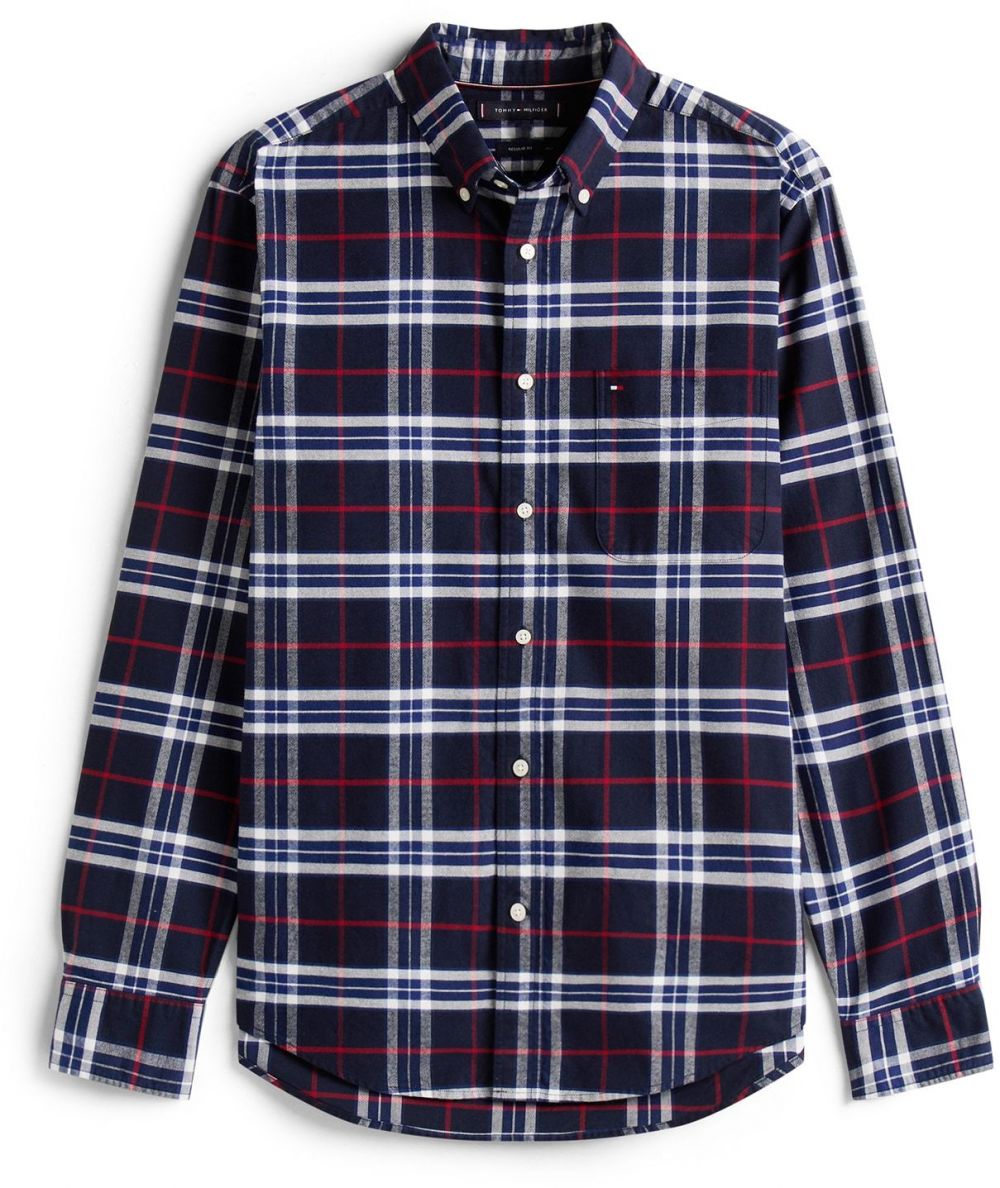 TOMMY HILFIGER Košeľa  modrá / námornícka modrá / grenadínová / biela