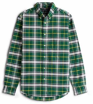 TOMMY HILFIGER Košeľa  svetlosivá / smaragdová