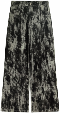 Bershka Nohavice  tmavozelená / čierna