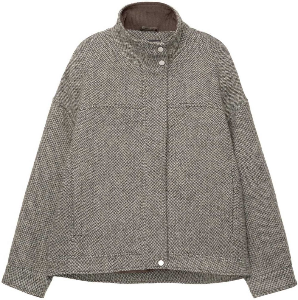 Pull&Bear Prechodná bunda  tmavosivá / biela