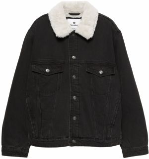 Pull&Bear Zimná bunda  čierny denim