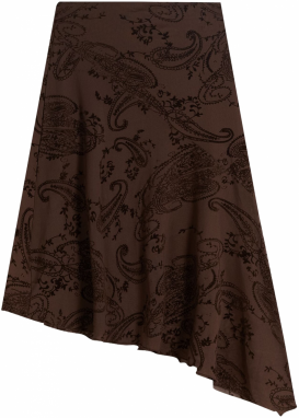 Bershka Sukňa  kapučíno / tmavohnedá