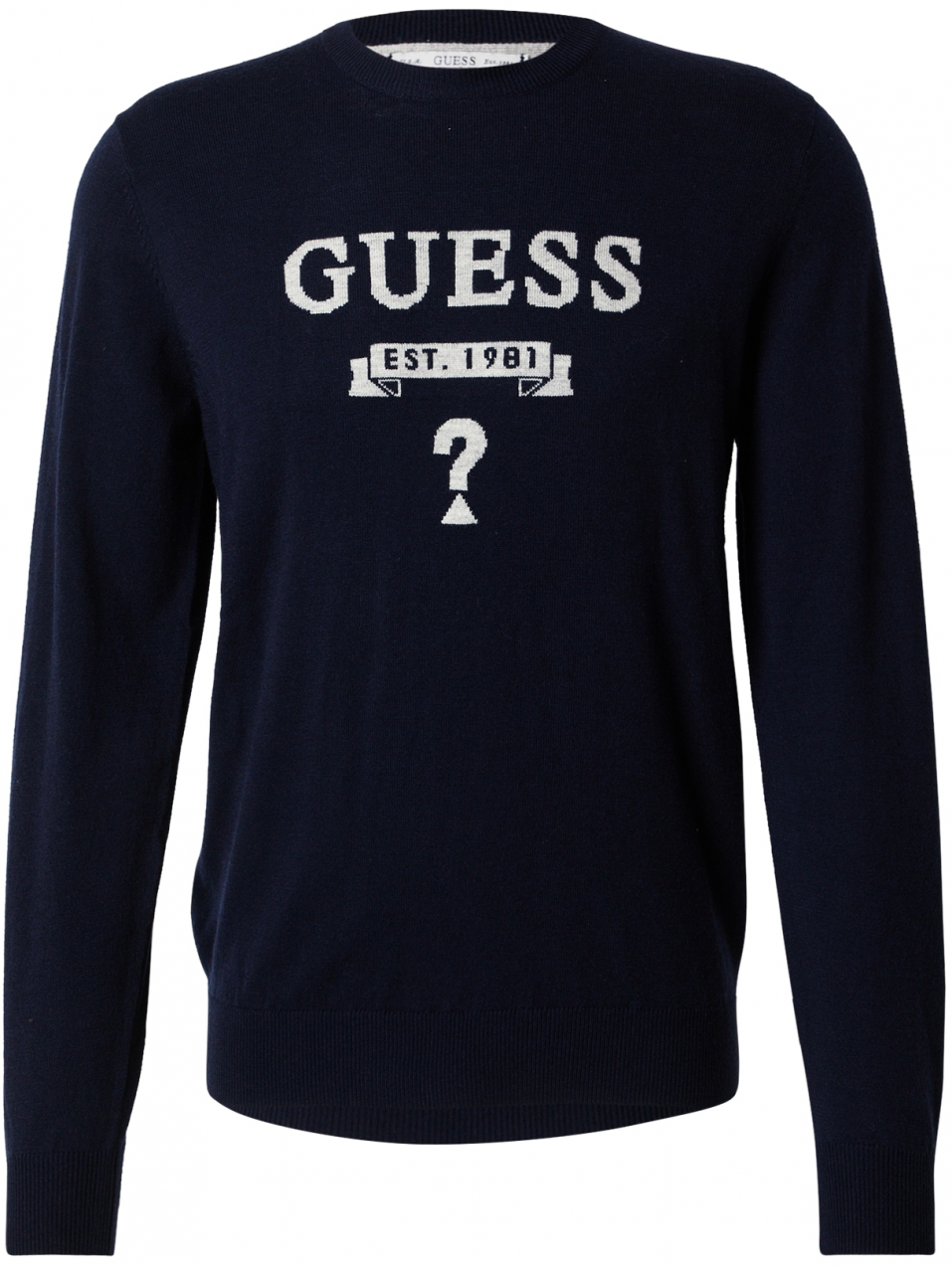 GUESS Sveter 'HAMMOND'  modrá / svetlosivá