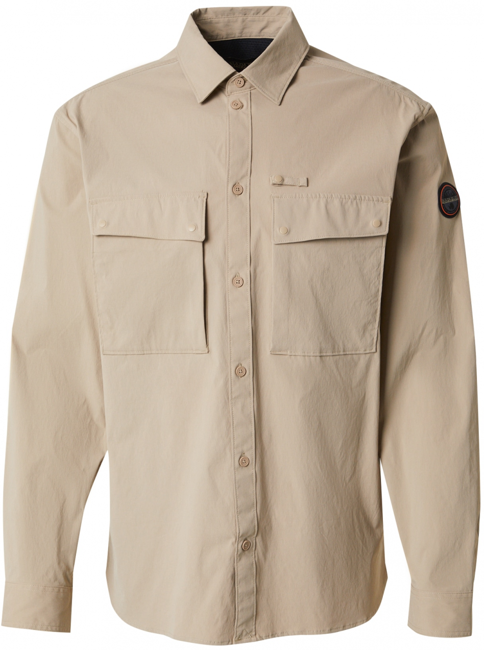 NAPAPIJRI Košeľa 'BOSSON'  tmavobéžová