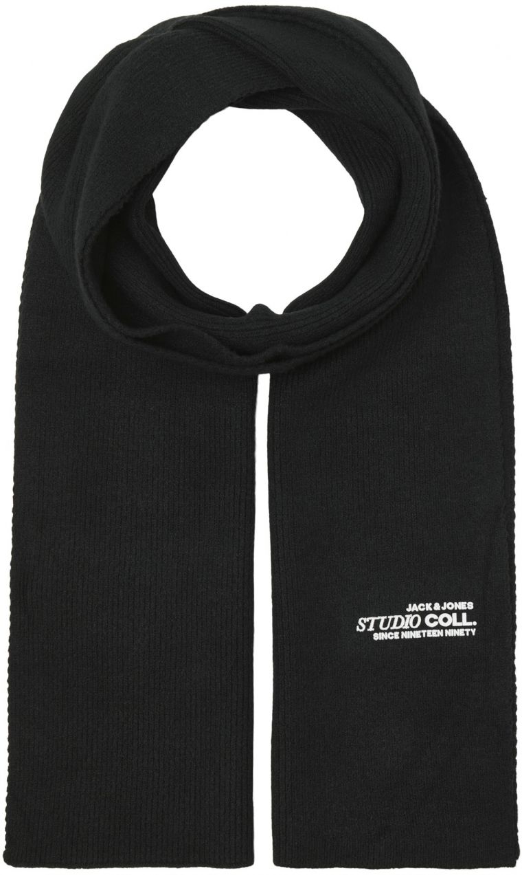JACK & JONES Šál 'JACCOLL'  čierna / biela