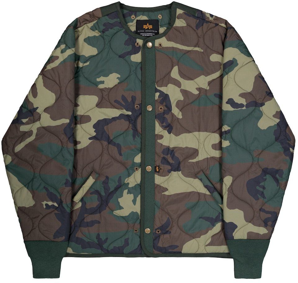 ALPHA INDUSTRIES Prechodná bunda 'Studio'  námornícka modrá / hnedá / kaki / jedľová