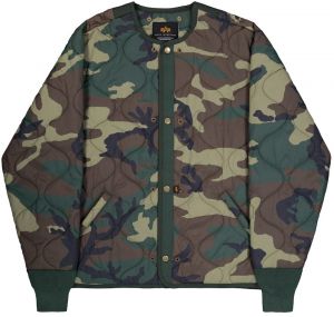 ALPHA INDUSTRIES Prechodná bunda 'Studio'  námornícka modrá / hnedá / kaki / jedľová