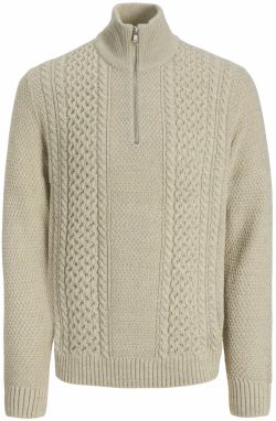 JACK & JONES Sveter 'JJPaul'  šedobiela
