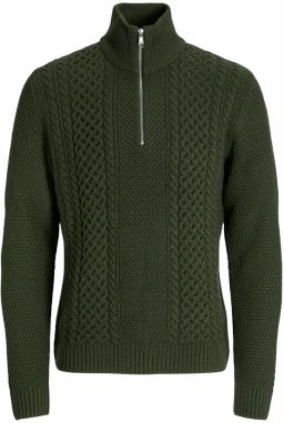 JACK & JONES Sveter 'JJPAUL'  tmavozelená