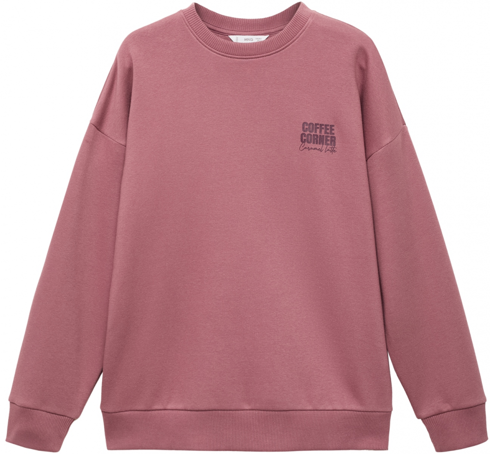 MANGO TEEN Mikina 'NICE'  pitaya / vínovo červená / čierna / biela