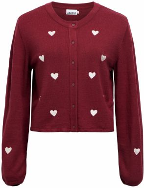 OBJECT Kardigán 'OBJTHESS'  hnedá / fialová / biela